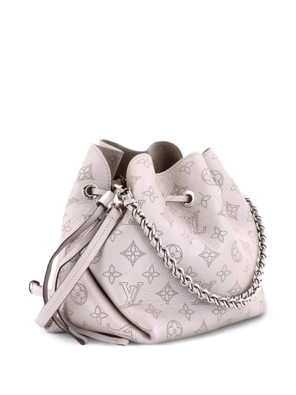 Louis Vuitton Pre-Owned Bella Mahina Leather bucket bag - Grigio