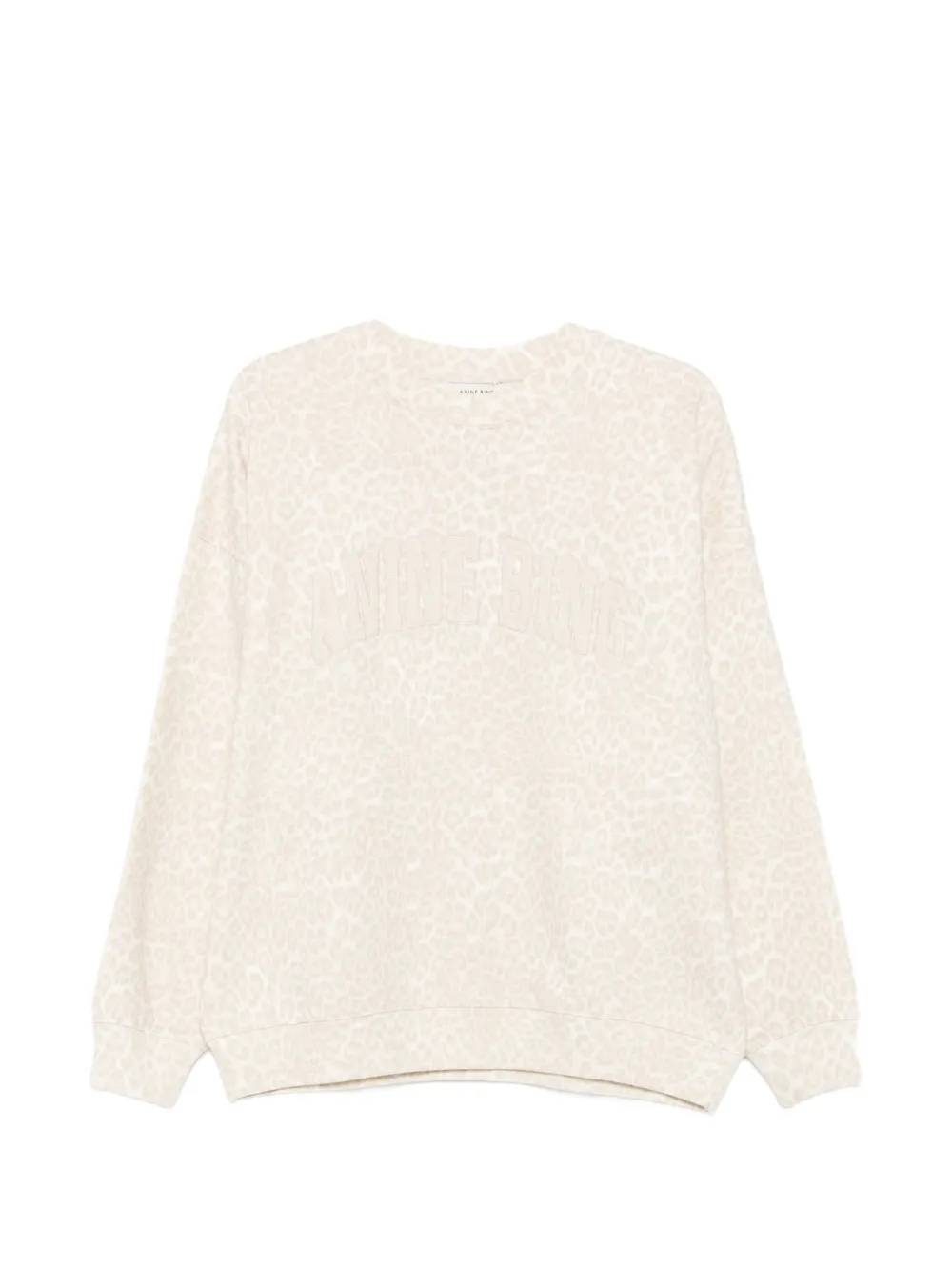 ANINE BING leopard-pattern logo sweatshirt - Toni neutri