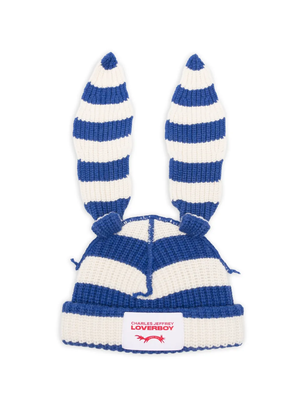 Charles Jeffrey Loverboy striped beanie hat - Blu