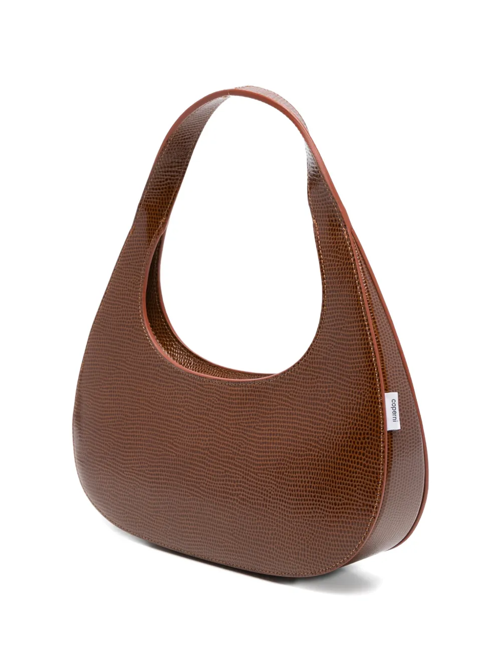 Coperni Slim Swipe schoudertas met hagedissenprint Bruin