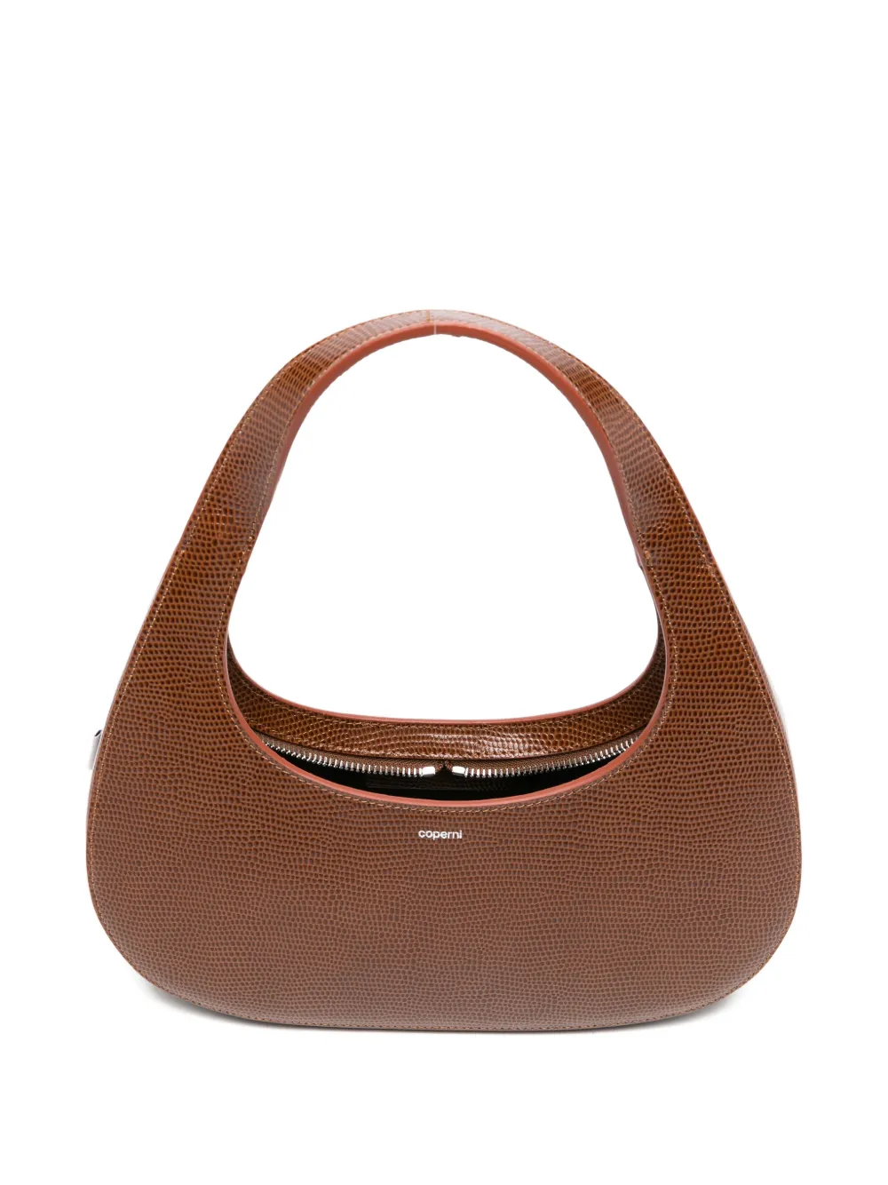 Coperni Slim Swipe schoudertas met hagedissenprint Bruin