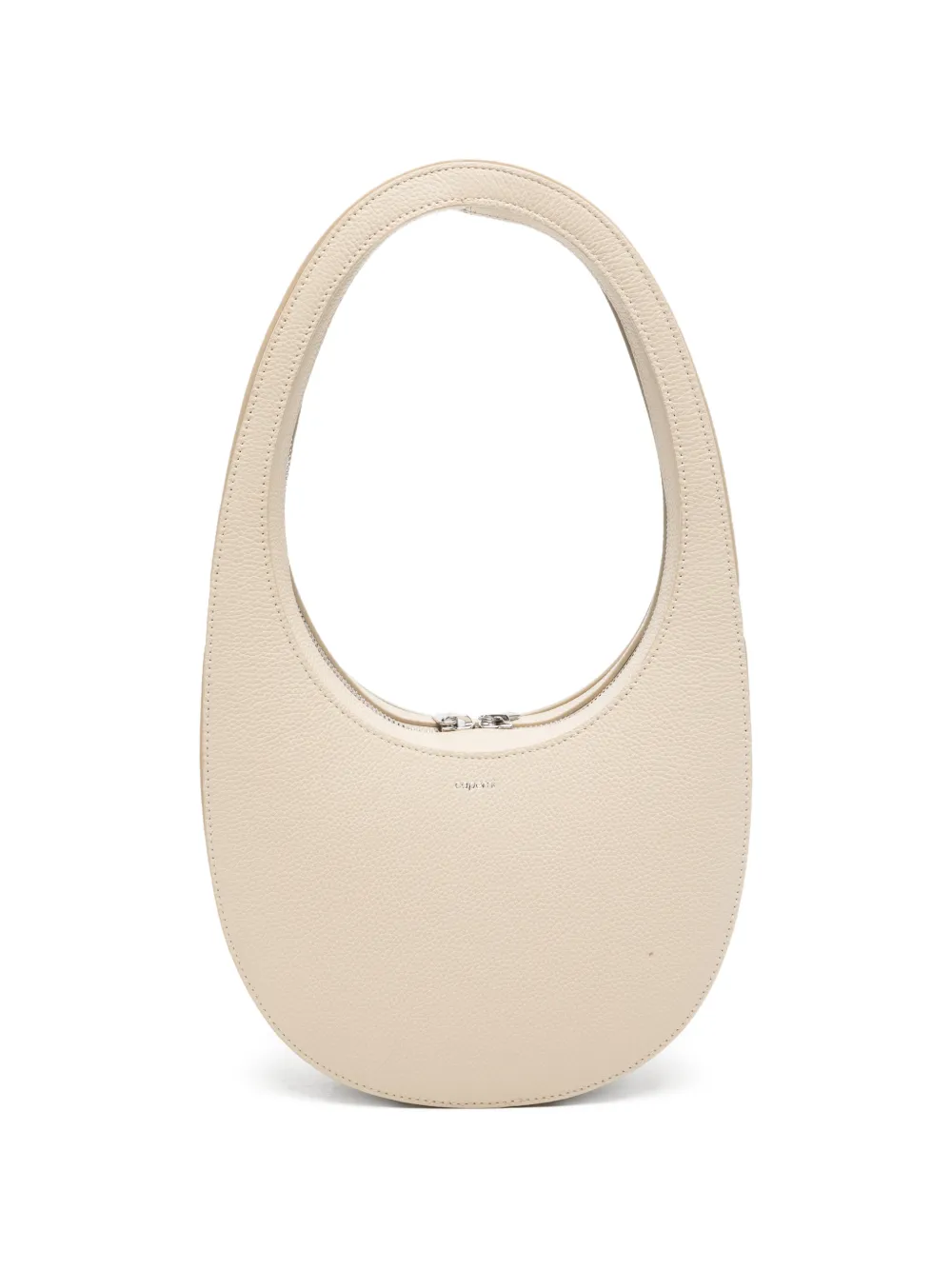 Coperni Swipe grained leather shoulder bag - Nude