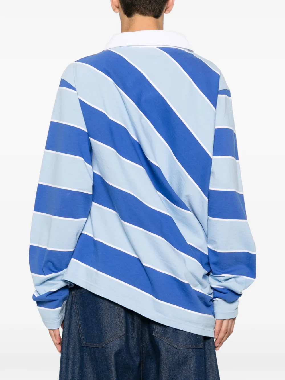 Charles Jeffrey Loverboy Gestreept poloshirt Blauw