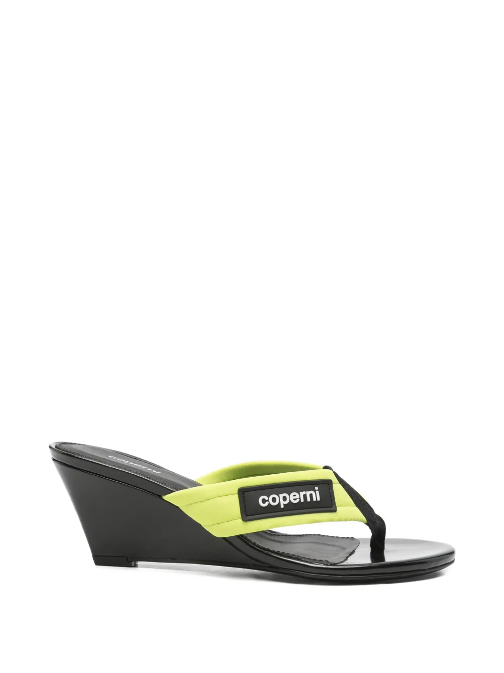 Coperni logo-patch wedge sandals - Grün