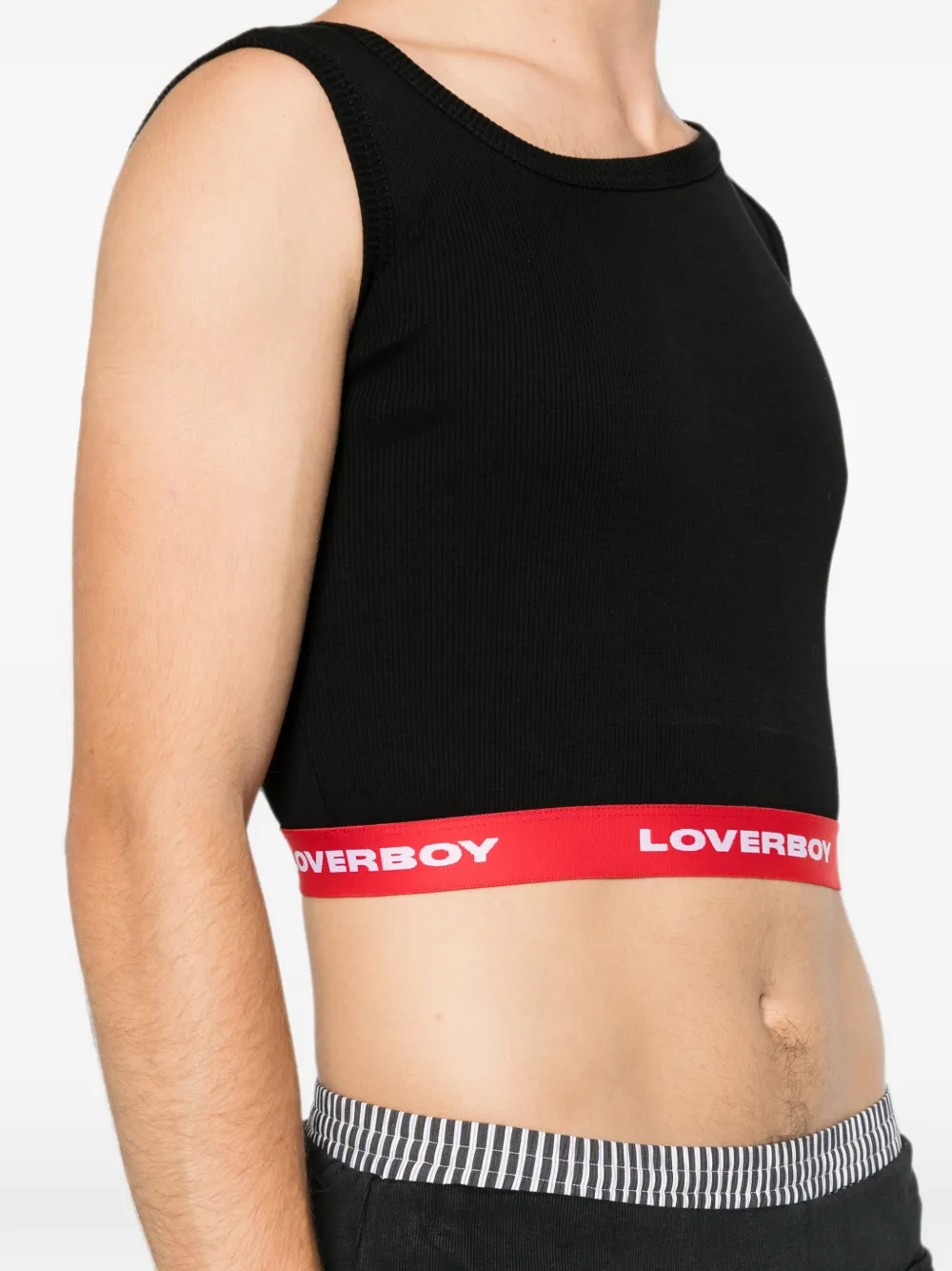 Charles Jeffrey Loverboy T-shirt met logoband Zwart