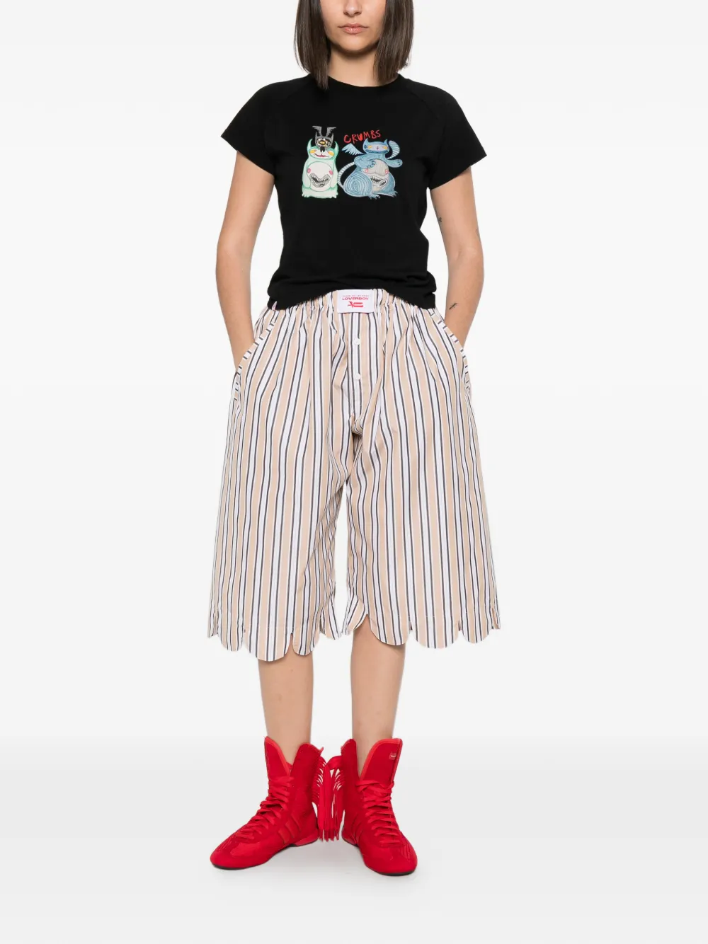 Charles Jeffrey Loverboy T-shirt met print Zwart