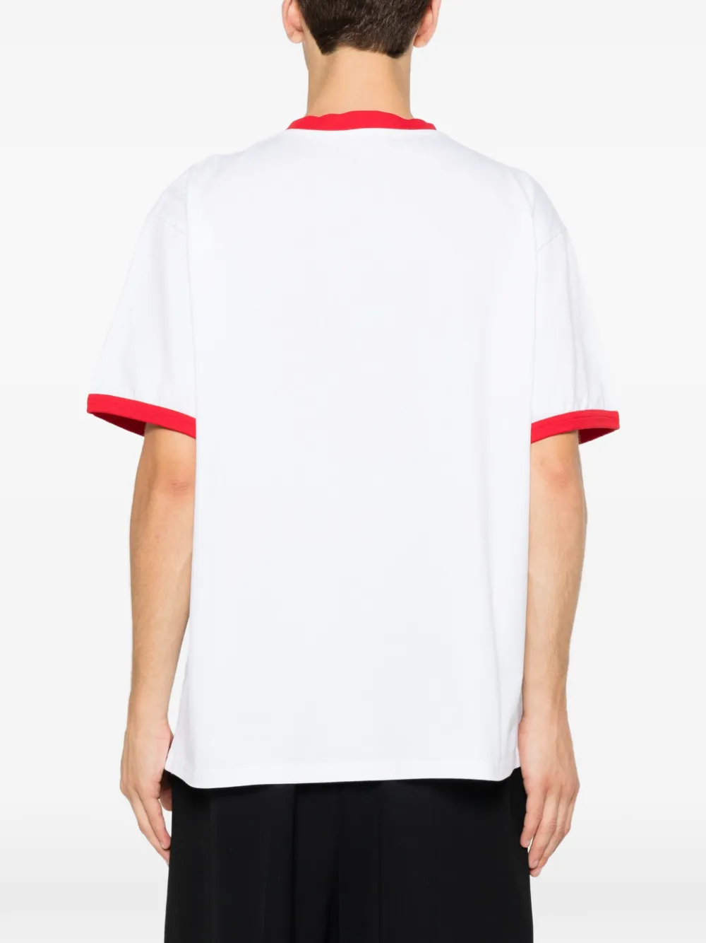 Charles Jeffrey Loverboy Ringer T-shirt met geborduurd logo Wit