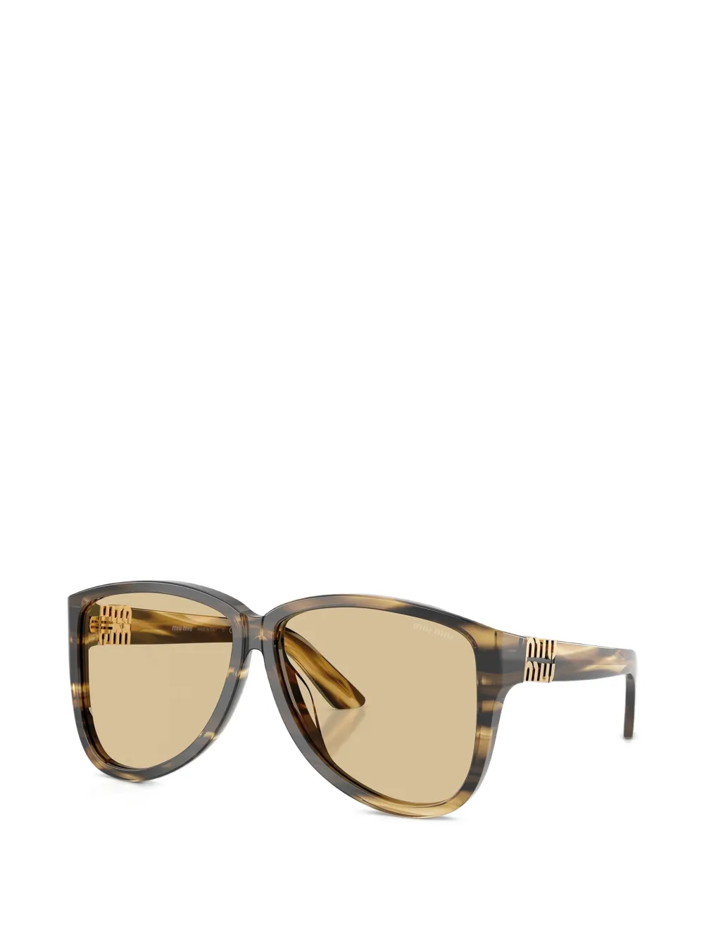 Miu Eyewear Zonnebril met piloten montuur Bruin