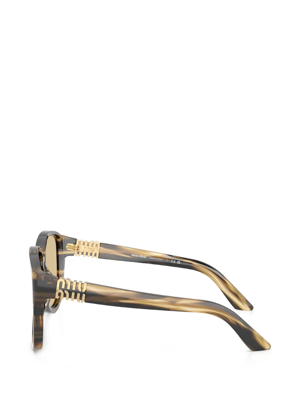 Miu Eyewear Zonnebril met piloten montuur Bruin