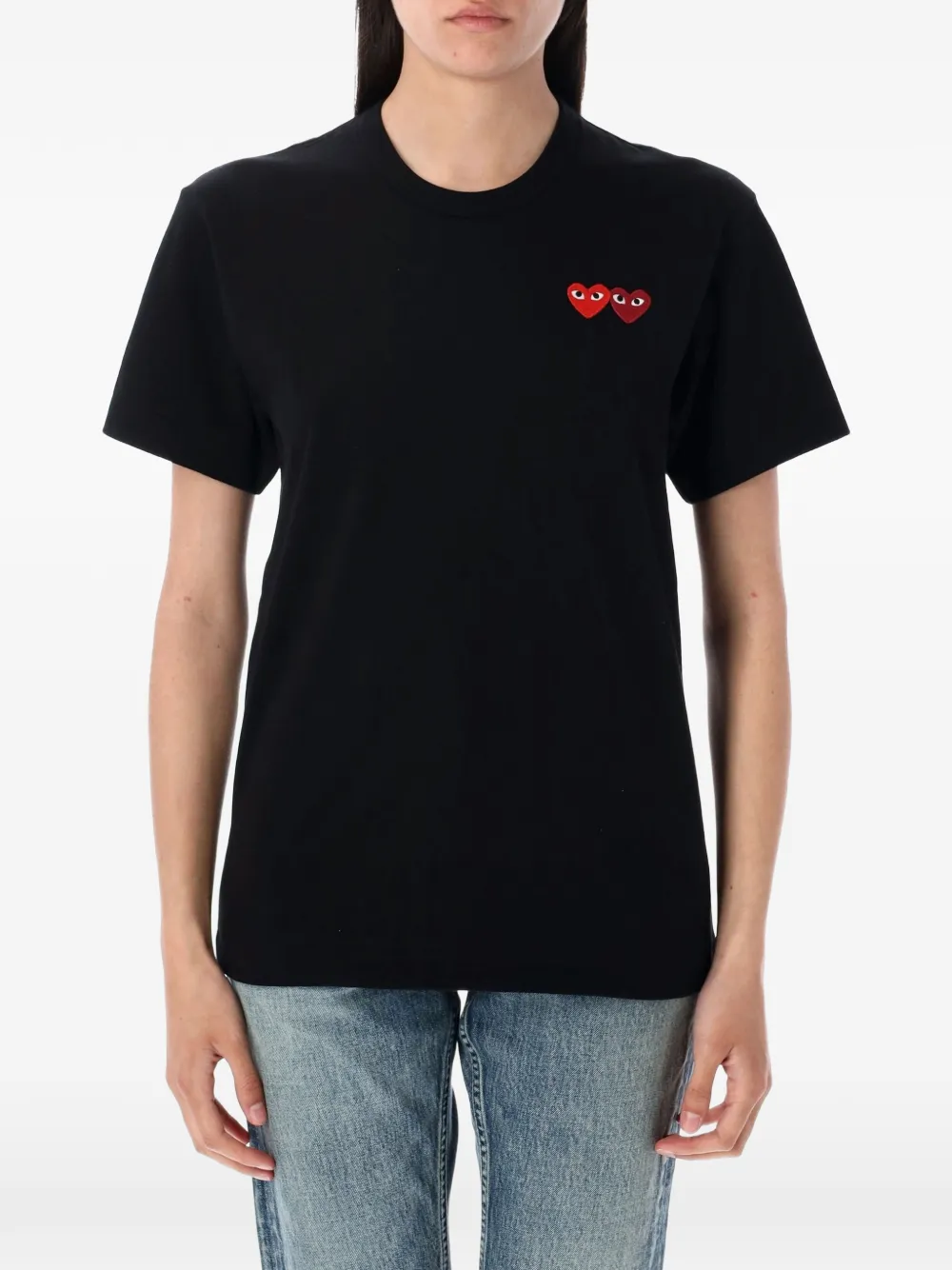 Comme Des Garçons Play double-heart T-shirt - Nero