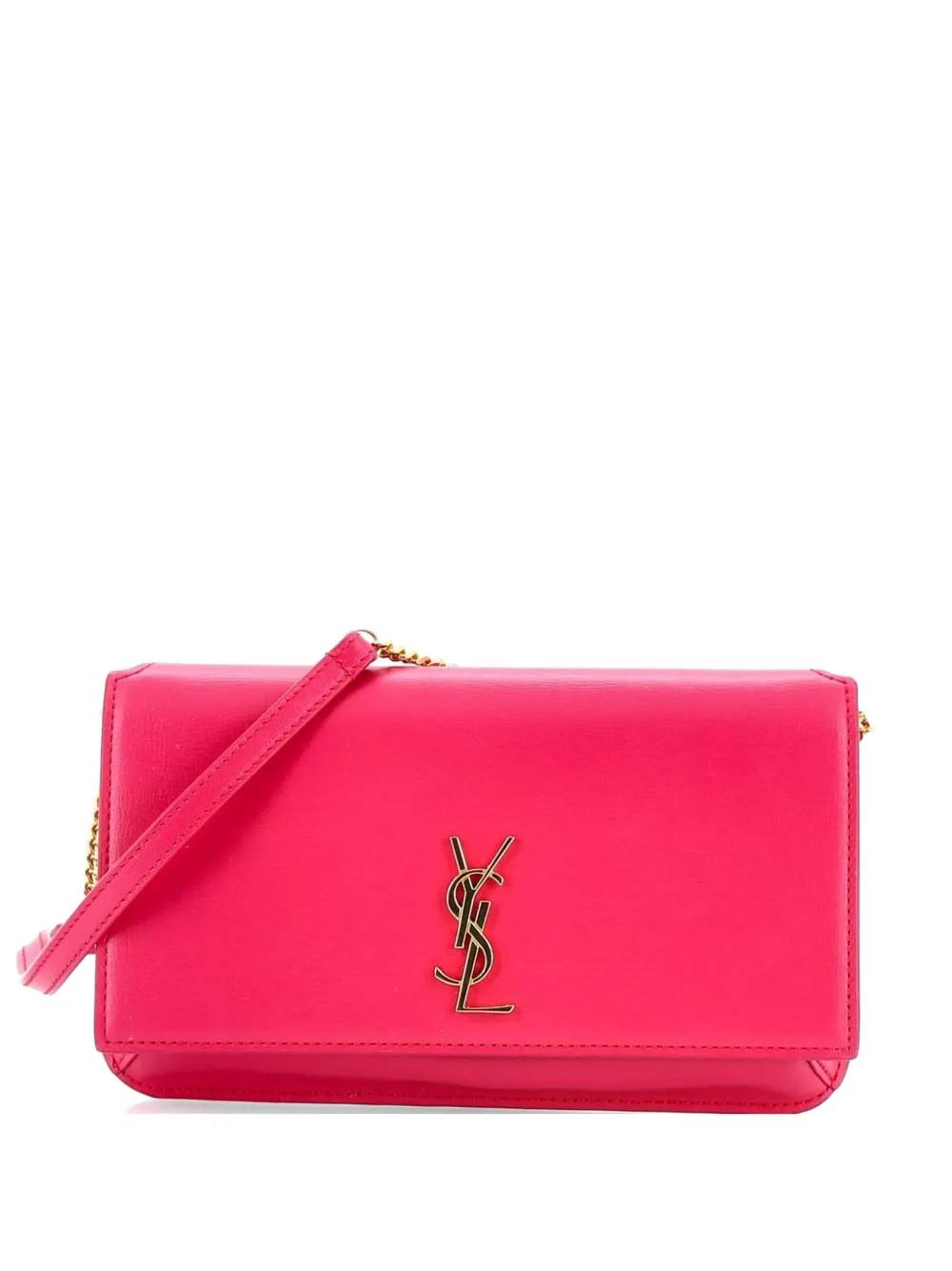 Saint Laurent Pre-Owned Classic Monogram Phone Holder Shoulder Bag Leather crossbody bag - Rosa