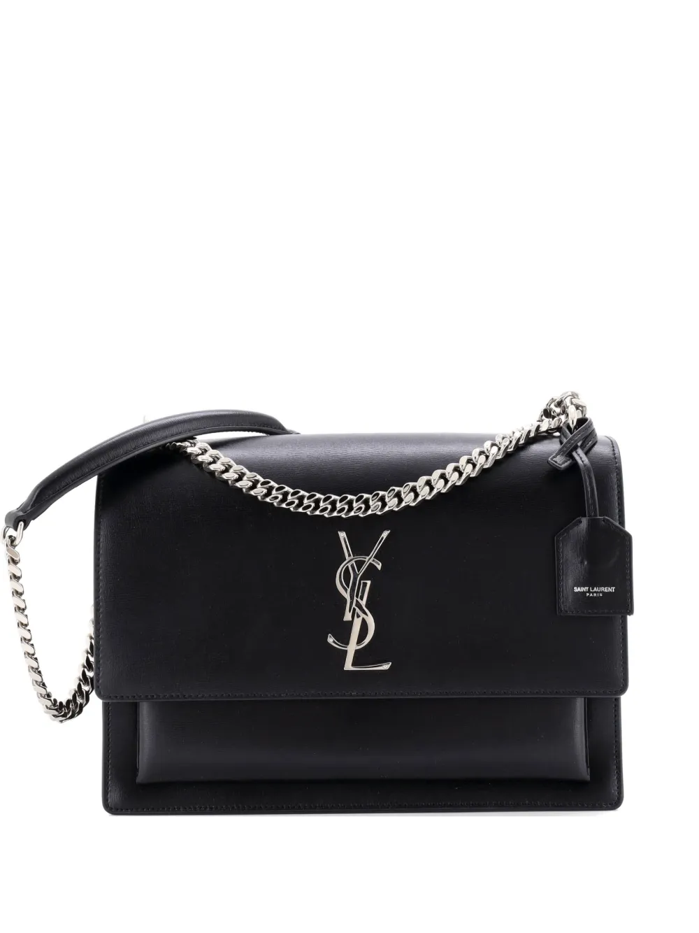 Saint Laurent Pre-Owned Sunset Leather Medium crossbody bag - Nero