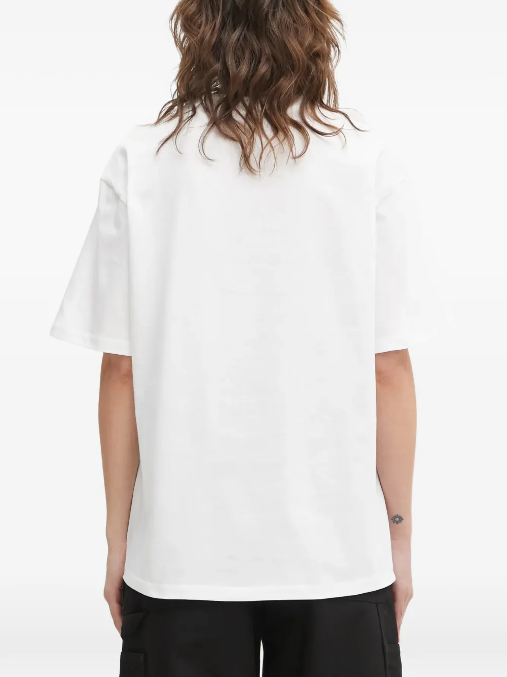 Carhartt WIP S S T-shirt met omgekeerde bedel Wit