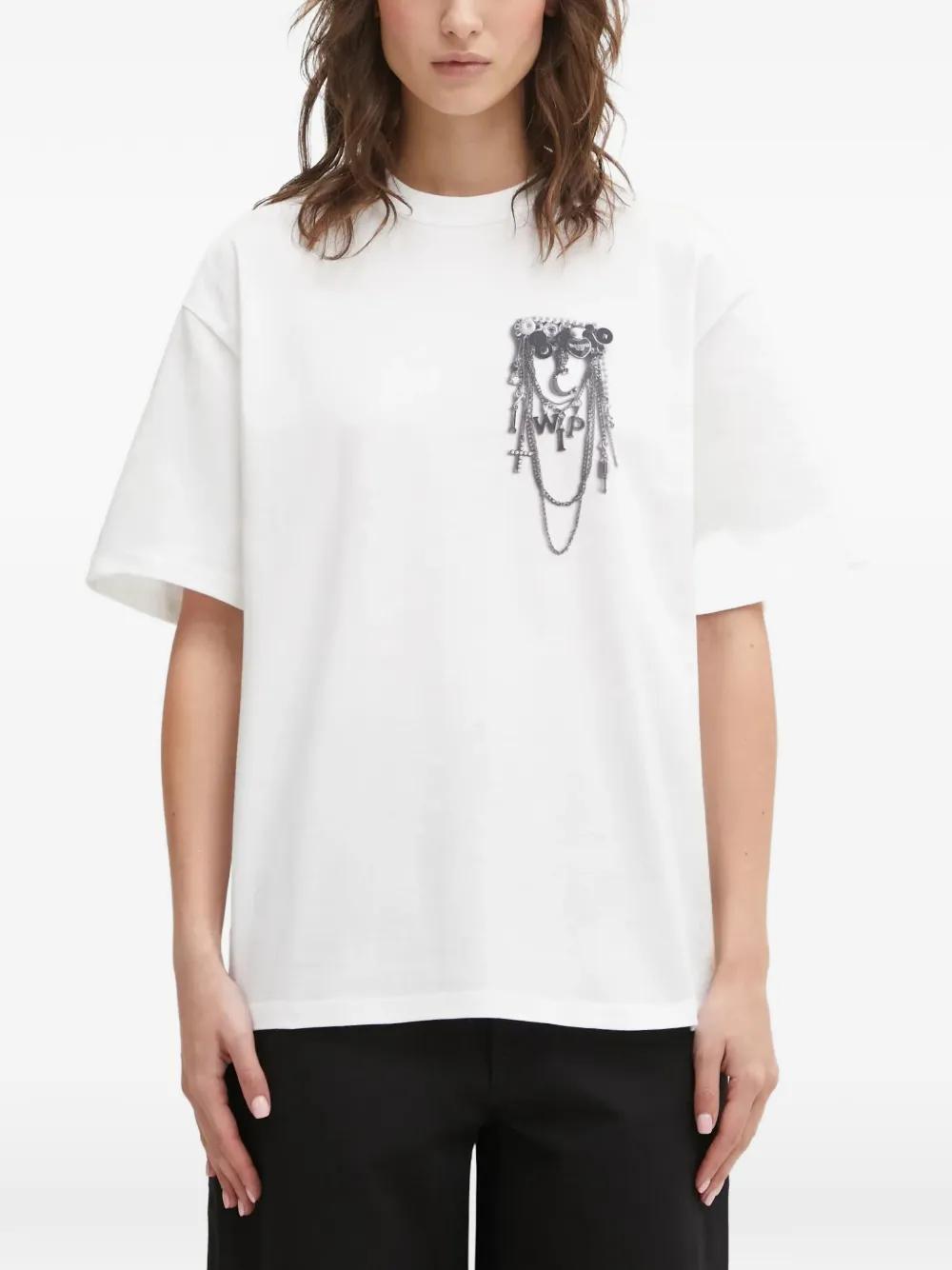 Carhartt WIP T-shirt S/S Inverted Charm - Bianco