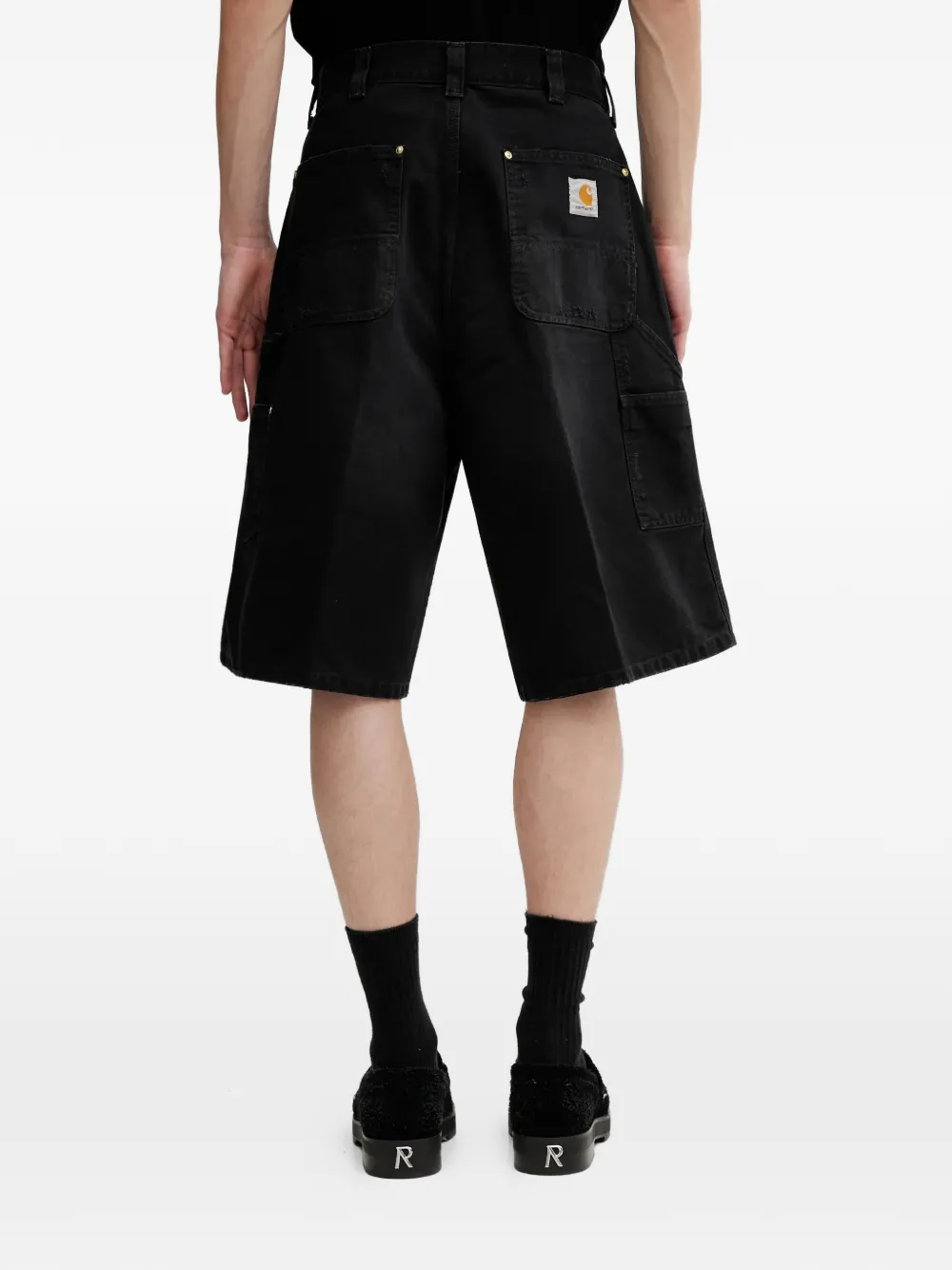 Carhartt WIP OG Single Knee cargo shorts met logopatch Zwart