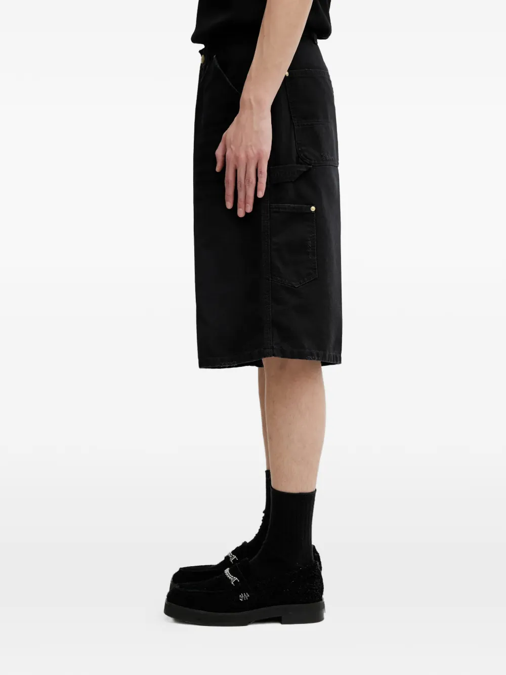 Carhartt WIP OG Single Knee cargo shorts met logopatch Zwart
