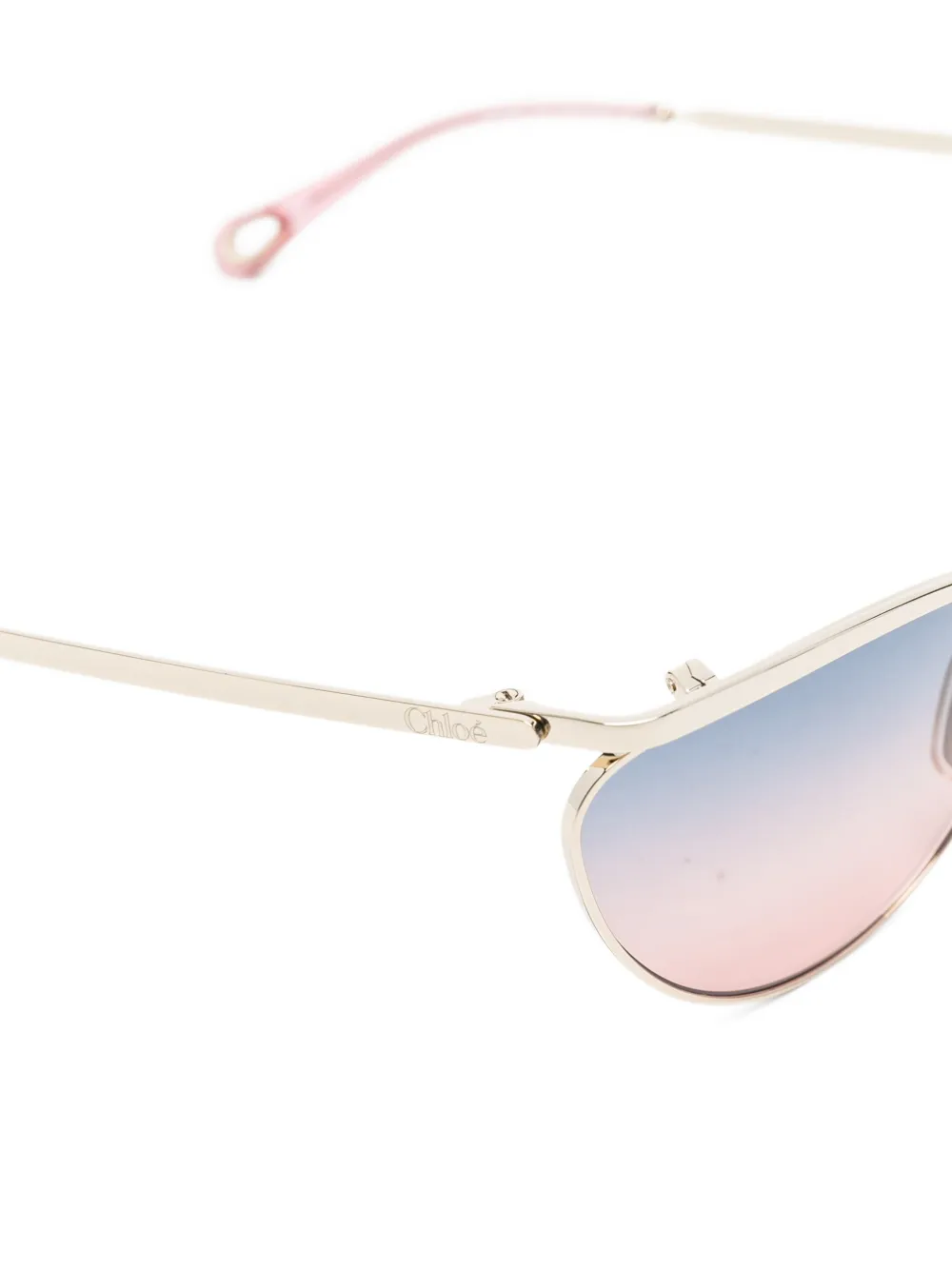 Chloé Eyewear Uma zonnebril met cat-eye montuur Goud