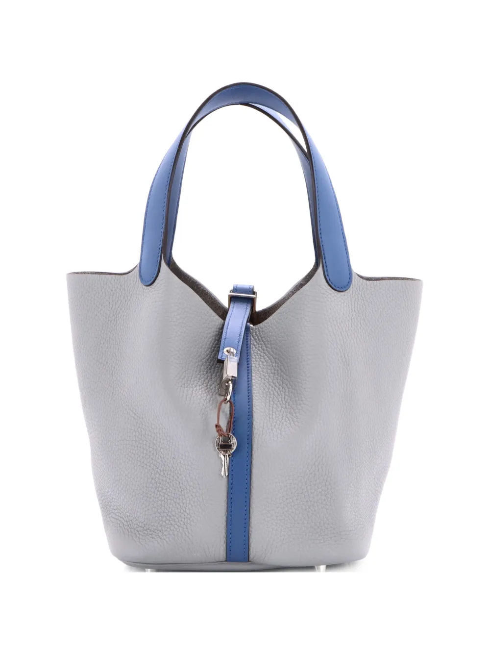Hermès Pre-Owned Bicolor Picotin Lock Bag Clemence with Swift MM bucket bag - Blu
