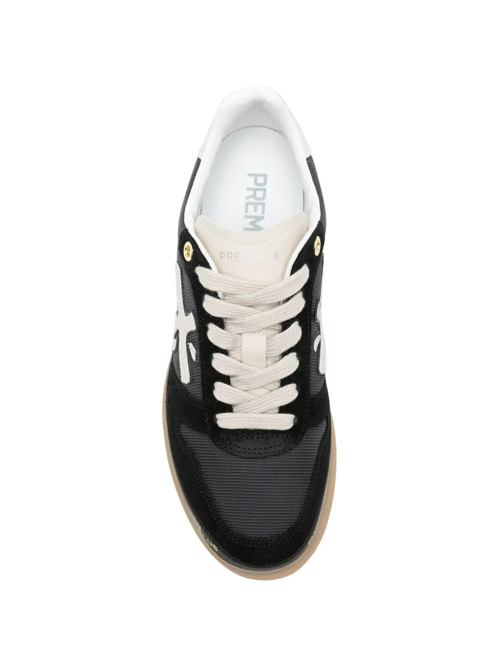 Premiata Micol logo-patch sneakers Zwart