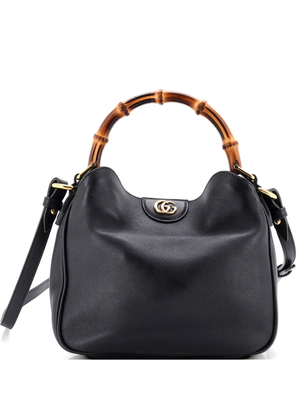 Gucci Pre-Owned Diana NM Bamboo Shoulder Bag Leather Small tote bag - Nero