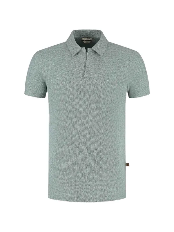 Jacob Cohën Herringbone T-shirt in Green