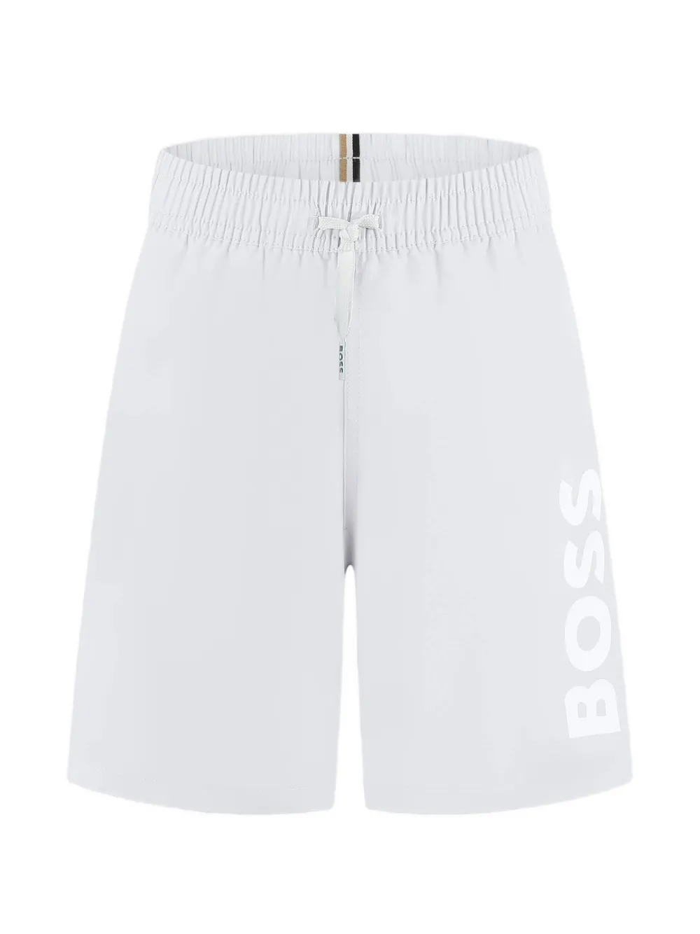 BOSS Kidswear logo-lettering swim shorts - Grigio