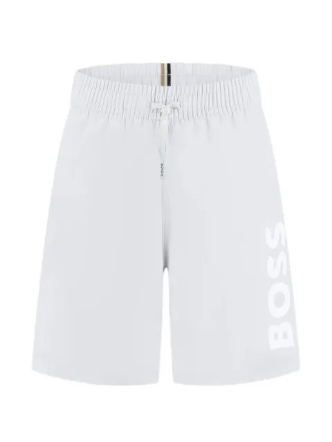 BOSS Kidswear kids' swim shorts with logo print