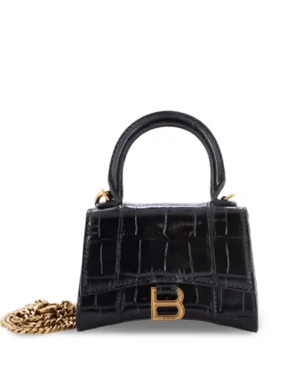 Balenciaga Pre-Owned アワーグラス チェーン トップハンドル クロコ