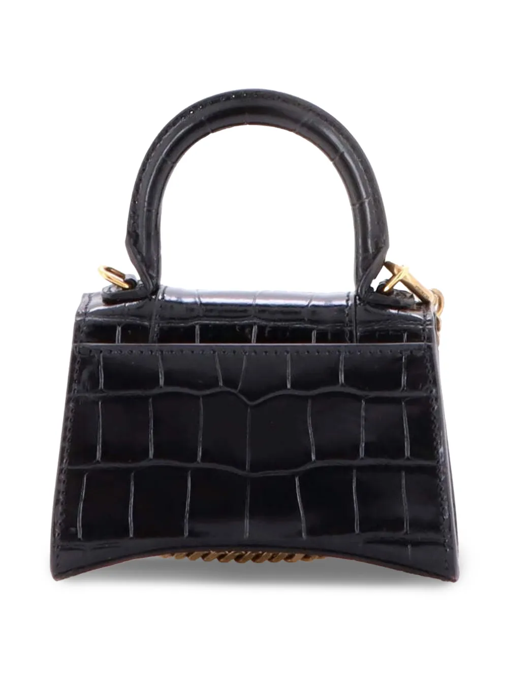 Balenciaga Pre-Owned アワーグラス チェーン トップハンドル クロコ