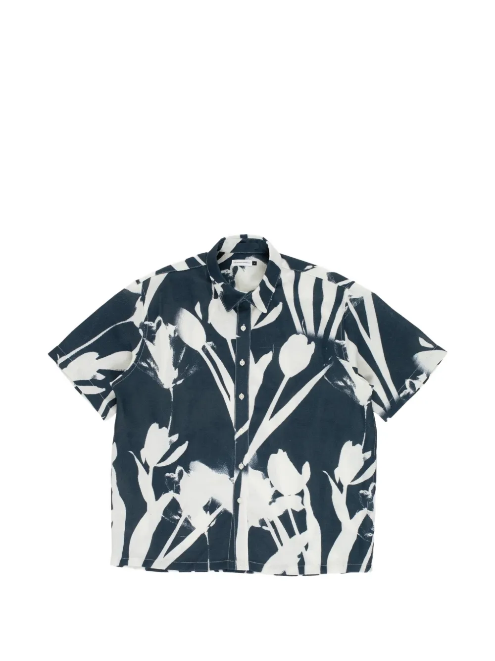 Pop Trading Company tulip print short sleeve shirt - Blu