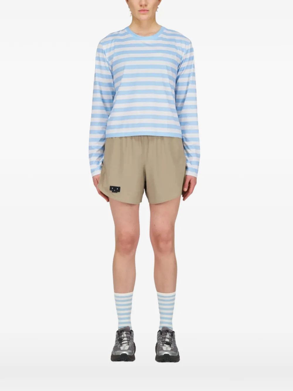 UNNA striped-pattern long-sleeve T-shirt - Blau