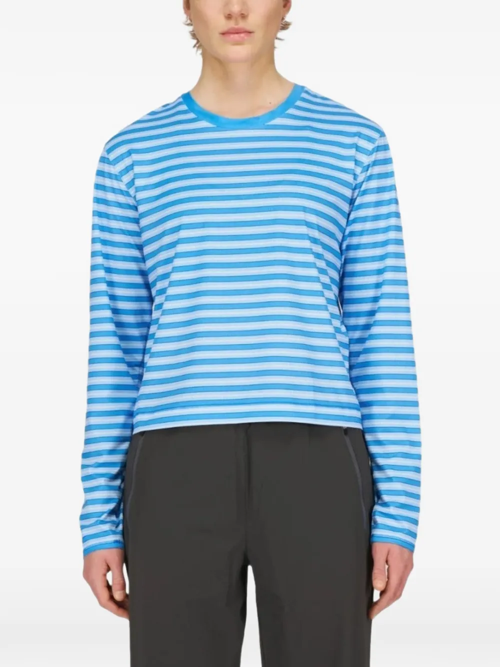 UNNA striped-pattern long-sleeve T-shirt - Blau