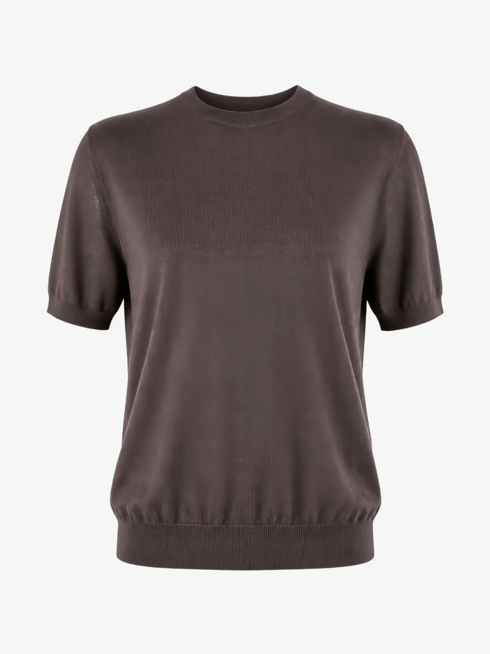 Altea ribbed-trim T-shirt | Brown | Image 1