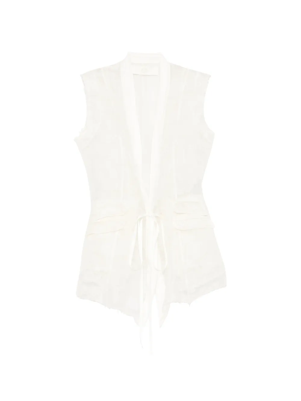 Marc Le Bihan floral sheer gilet - Toni neutri