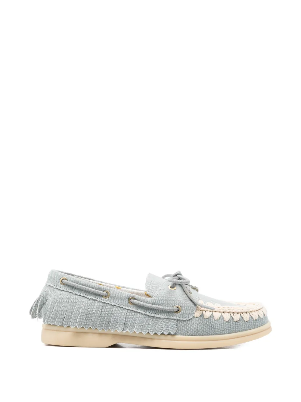 Mou lace-up round-toe loafers - Blu