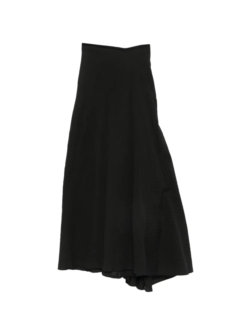 Marc Le Bihan crinkled asymmetric skirt - Nero