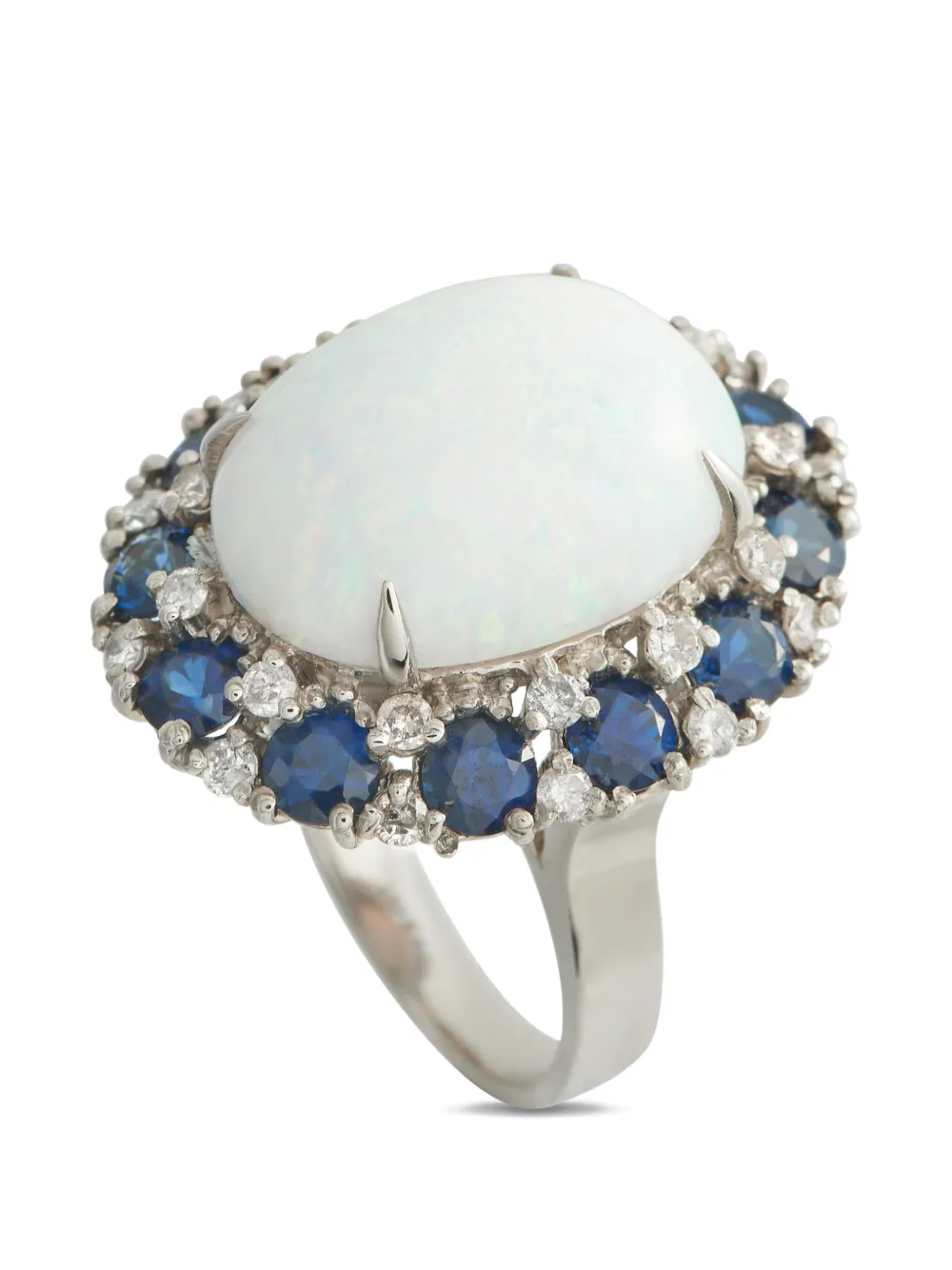LB Exclusive opal-embellishment ring - Argento