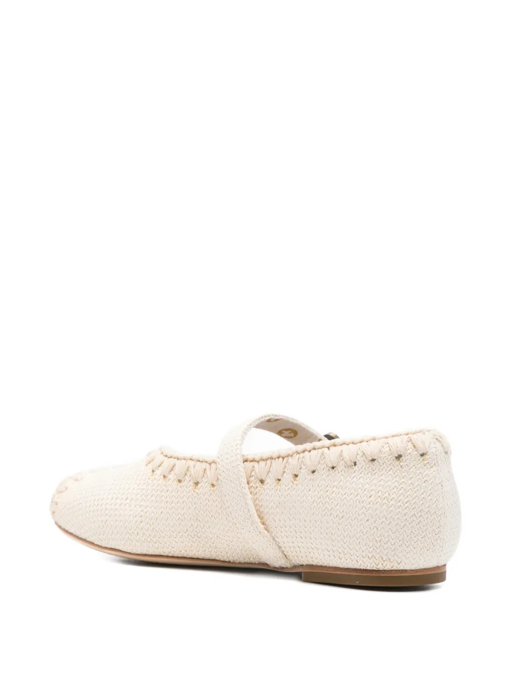 Mou round-toe ballet flats Beige