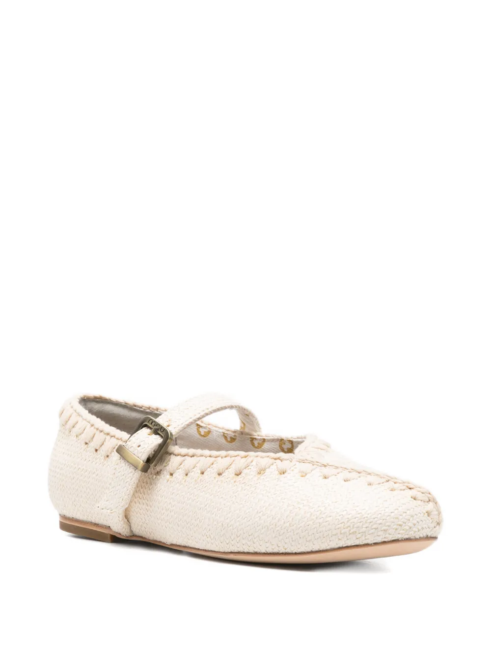 Mou round-toe ballet flats Beige