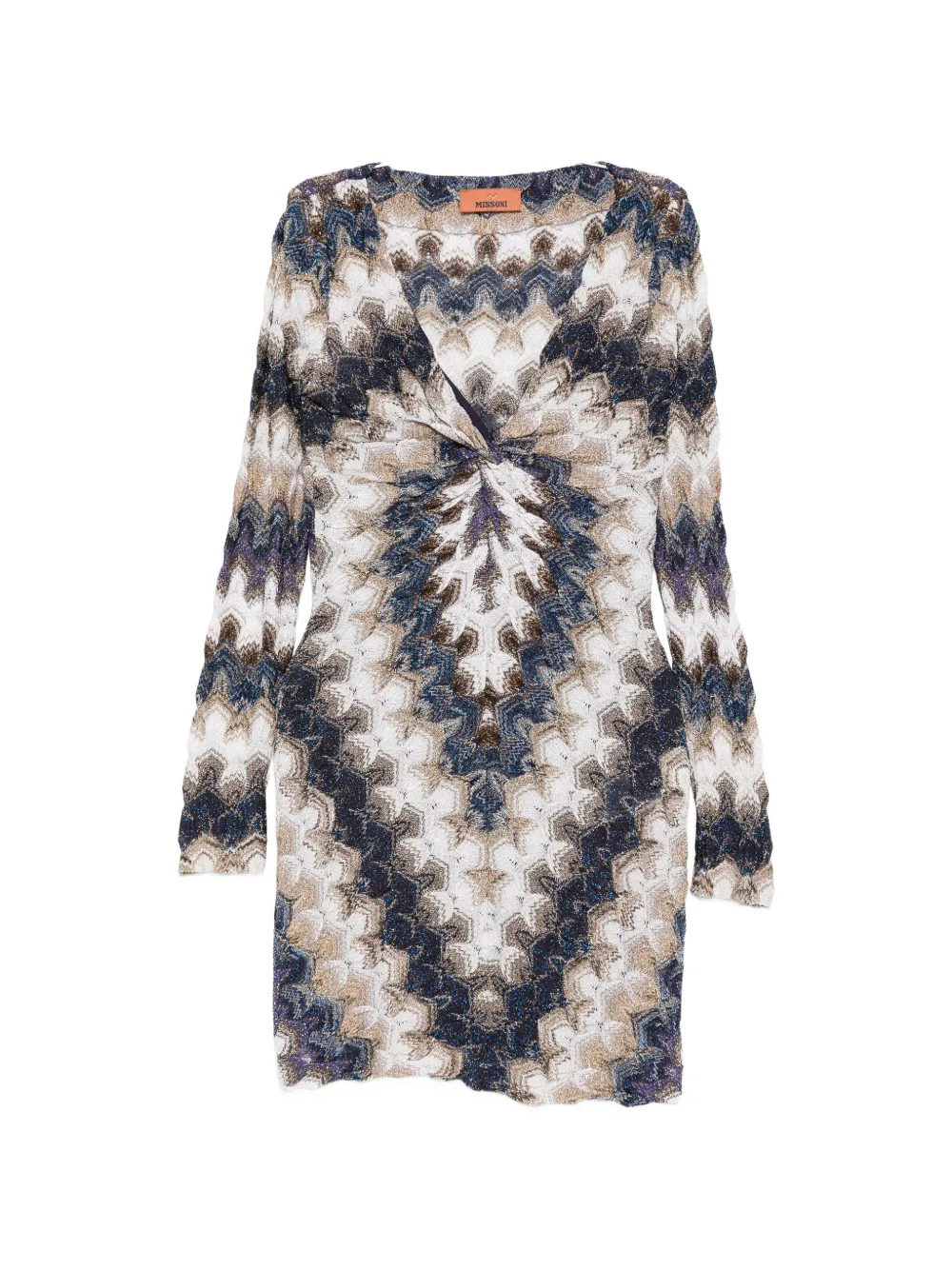 Missoni chevron twisted dress - Bianco