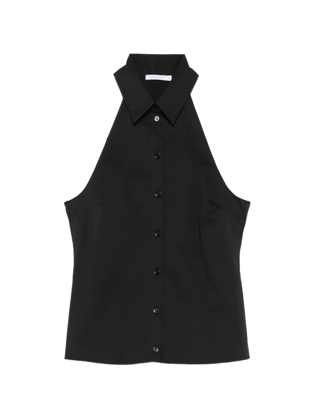 Patrizia Pepe button halterneck top - Nero