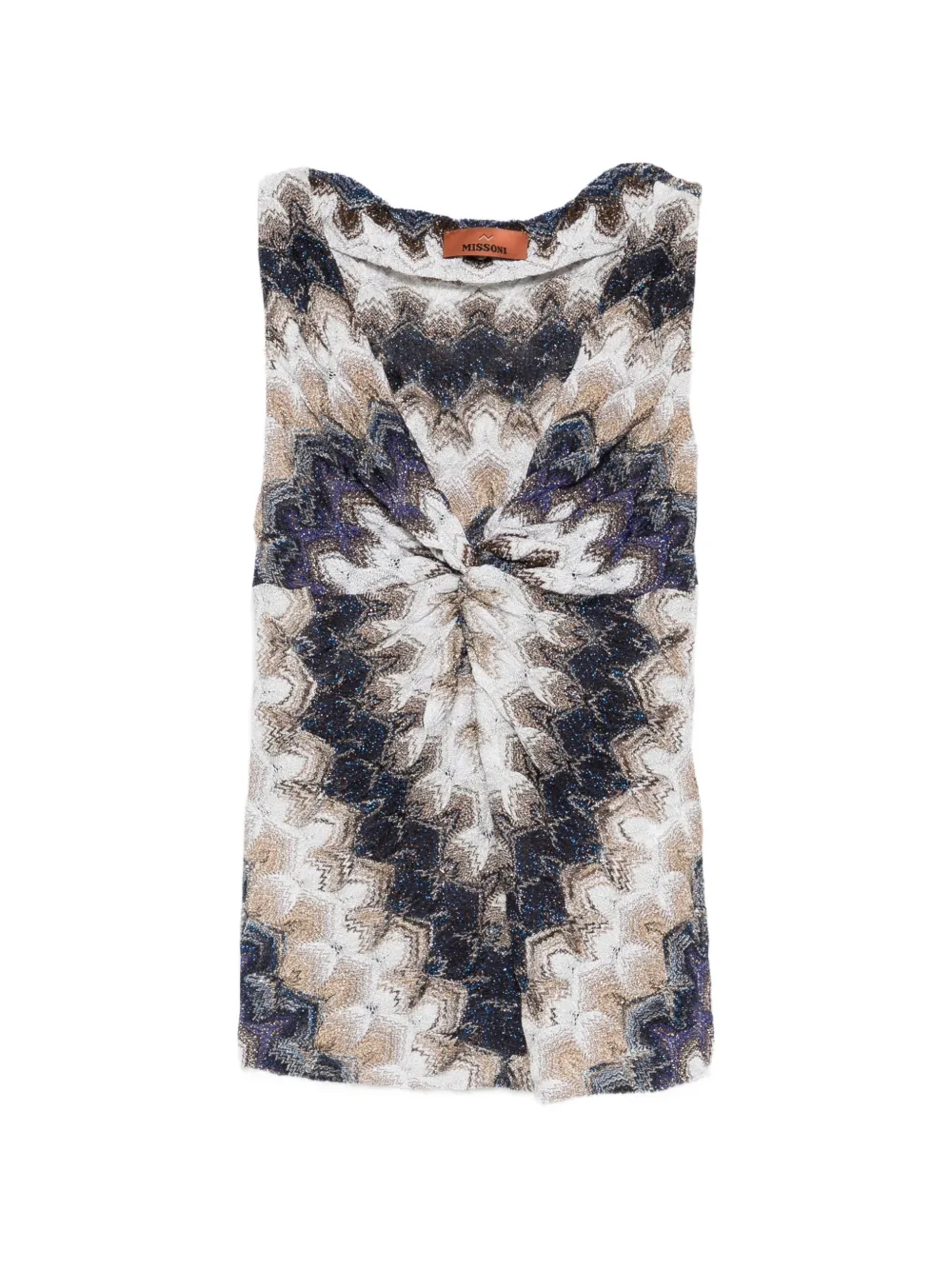 Missoni chevron-pattern twist-detail top - Blu