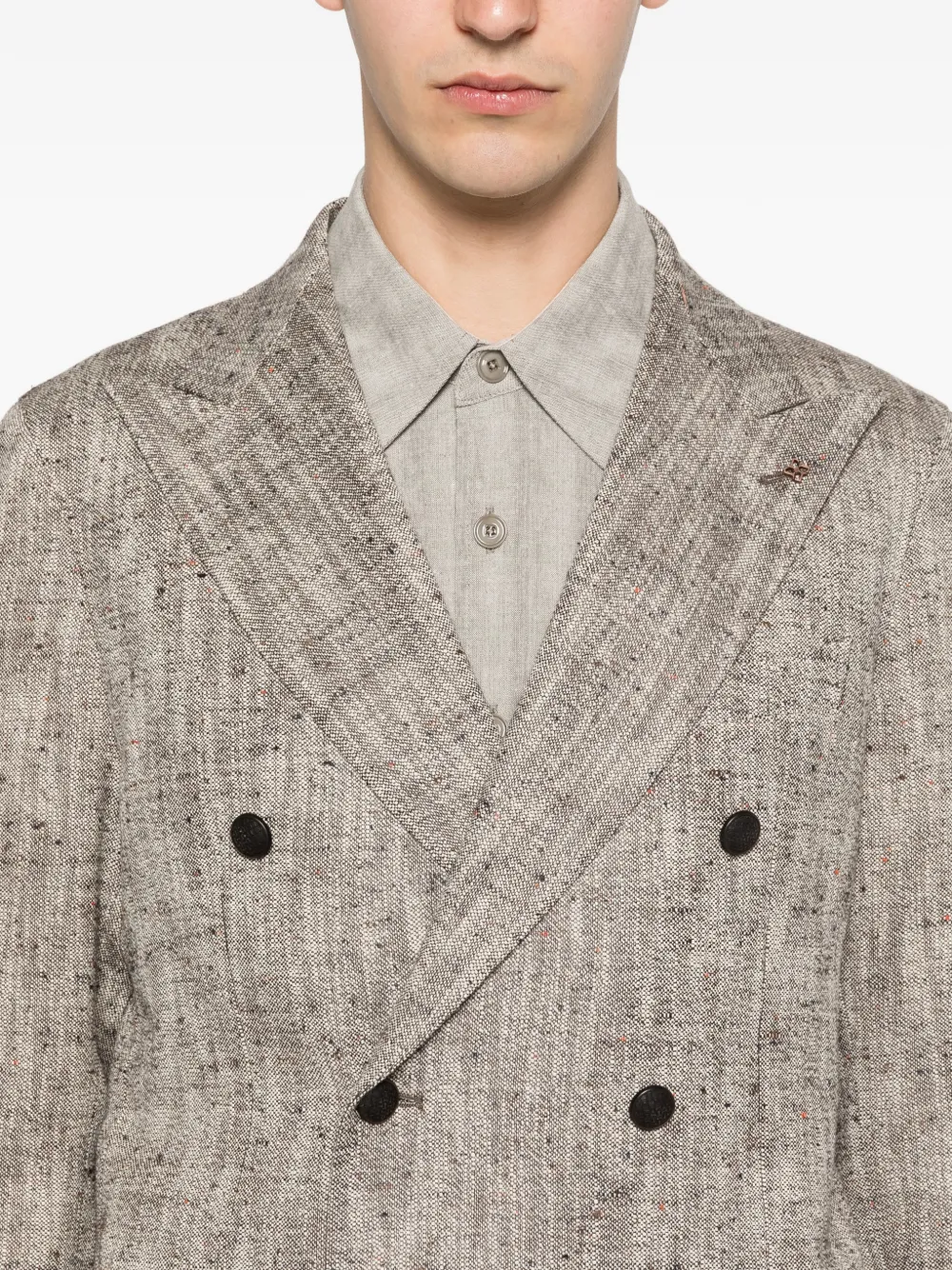 Tagliatore Blazer met dubbele rij knopen Beige