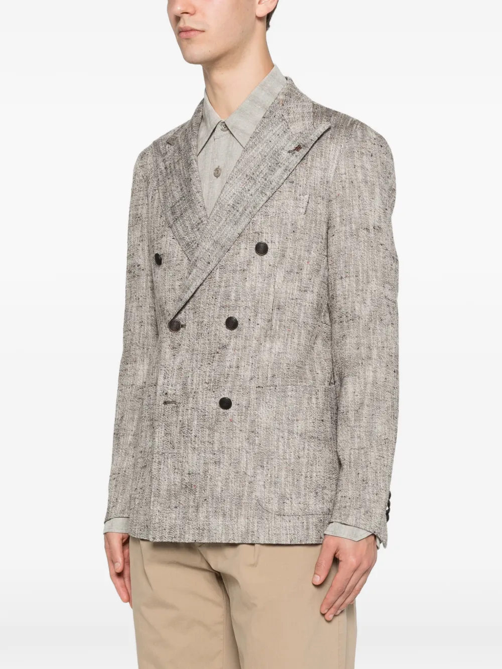 Tagliatore Blazer met dubbele rij knopen Beige