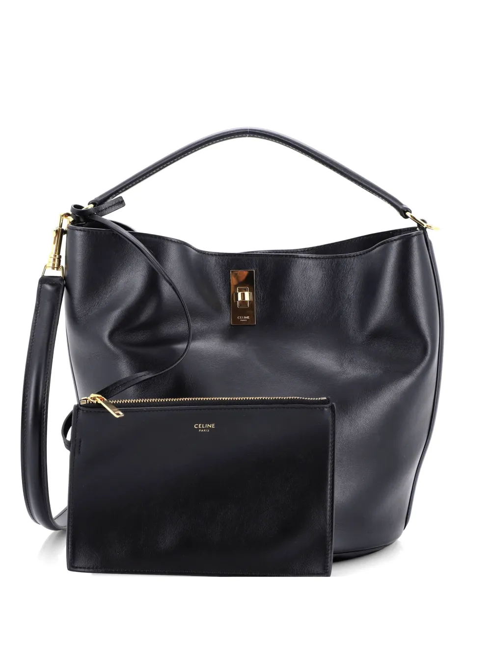 Celine Pre-Owned 16 Bag Leather bucket bag - Nero
