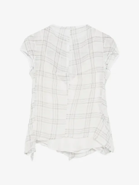 Marc Le Bihan check-pattern sheer blouse