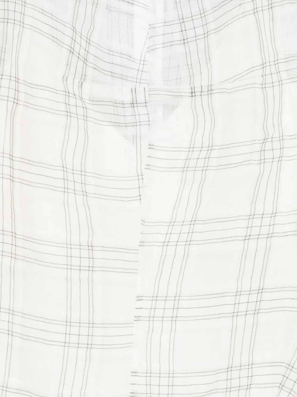 Marc Le Bihan Geruite doorzichtige blouse Wit