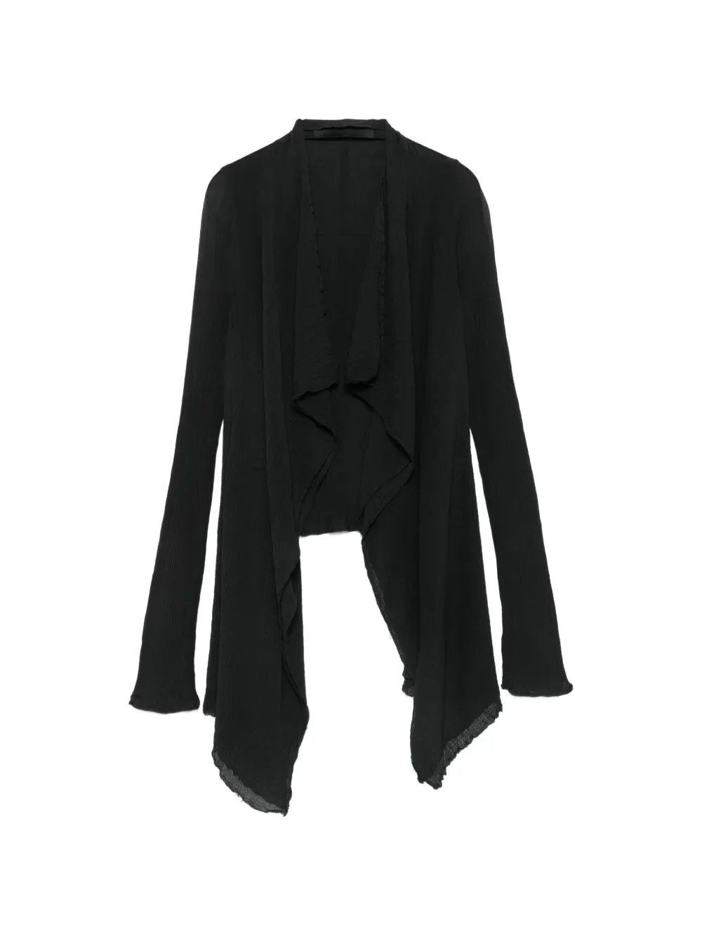 Marc Le Bihan crinkled draped cardigan - Nero