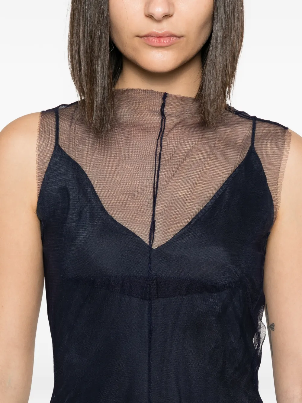 Marc Le Bihan Mouwloze top Blauw