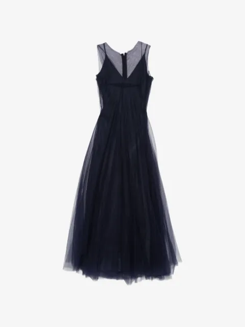 Marc Le Bihan tulle-overlay sleeveless dress